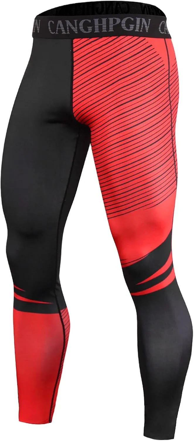 aihihe Mens Leggings for Winter Men Compression Pants Gym Legging Pack Men's Compression Pants Workout Running Leggings