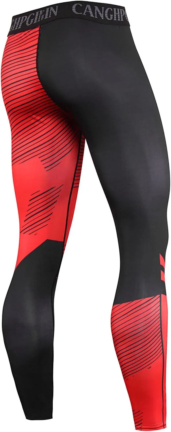 aihihe Mens Leggings for Winter Men Compression Pants Gym Legging Pack Men's Compression Pants Workout Running Leggings