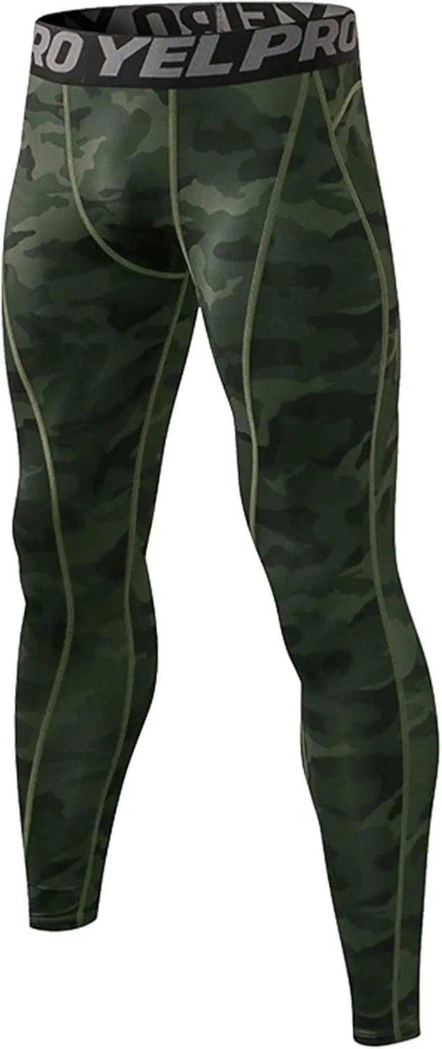 aihihe Mens Running Leggings Winter Mens Sports Compression Pants Men Gym Compression Pants Athletic Leggings Compression Winter Running Tights Men Leggings Workout Tights with Pockets Men