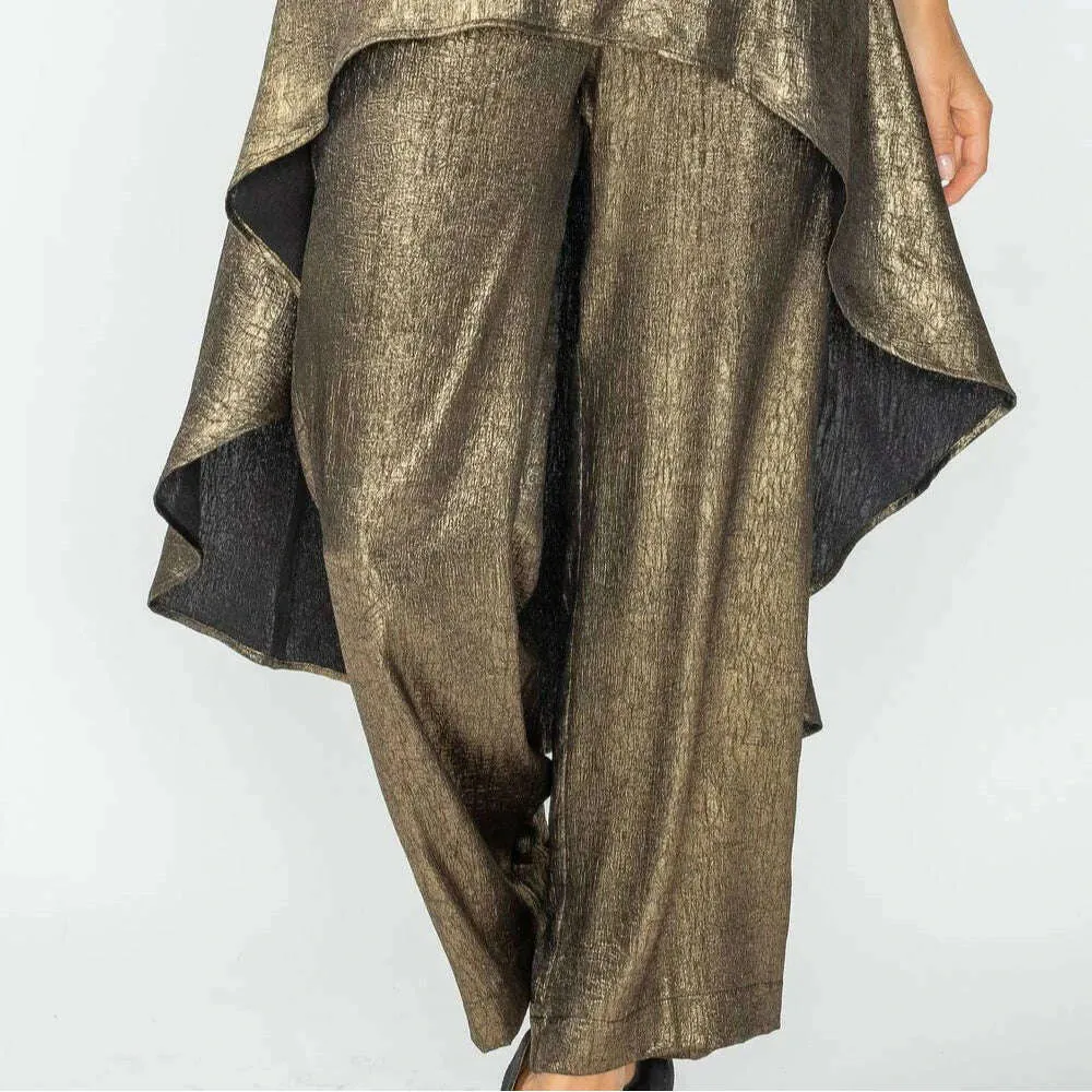 IC COLLECTION - Flowy Pant - Black/Gold