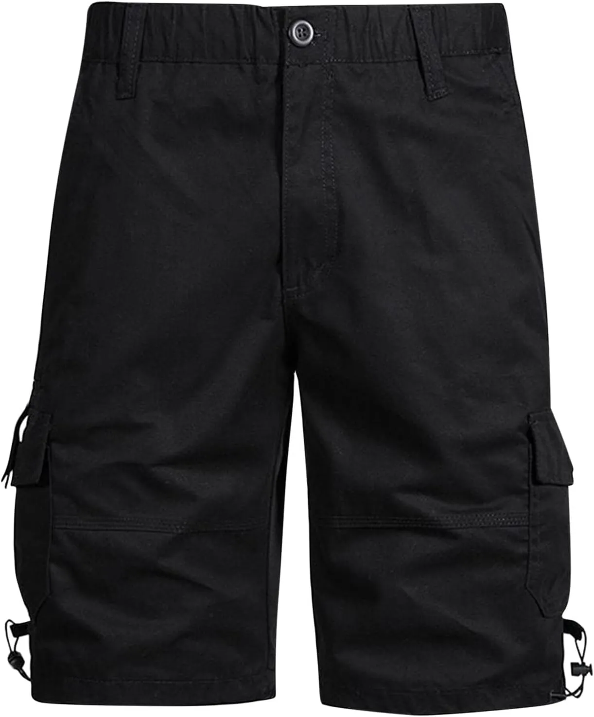 Mens Cargo Shorts 2025 Summer Casual Shorts Long Tactical Short Elastic Waist Work Short Pockets Plus SizeShorts