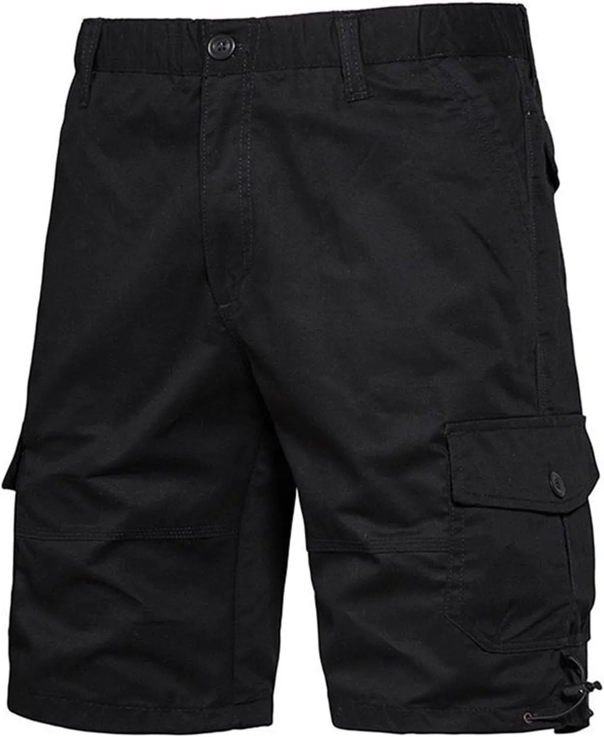 Mens Cargo Shorts 2025 Summer Casual Shorts Long Tactical Short Elastic Waist Work Short Pockets Plus SizeShorts