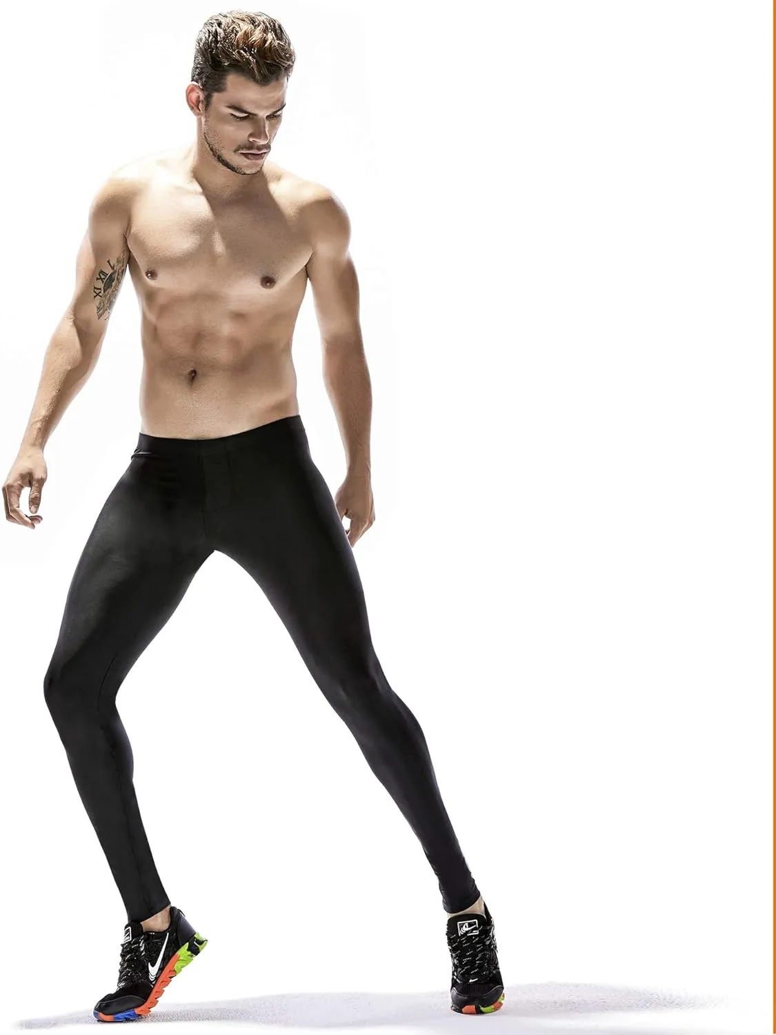 Men's CompressionLeggings Mens Sports Workout Running Tights Pants Cool Dry Active Yoga Leggings Pants