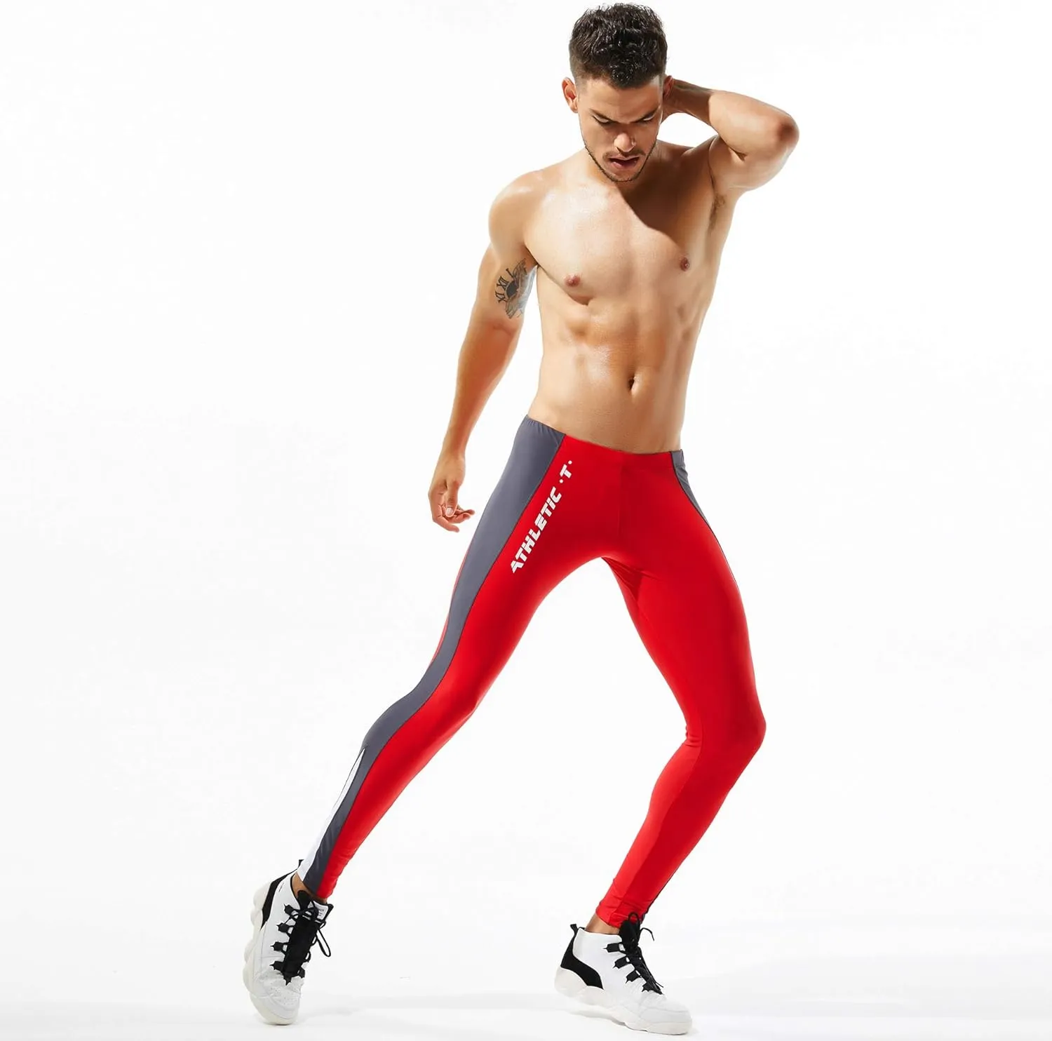 Men's CompressionLeggings Mens Sports Workout Running Tights Pants Cool Dry Active Yoga Leggings Pants