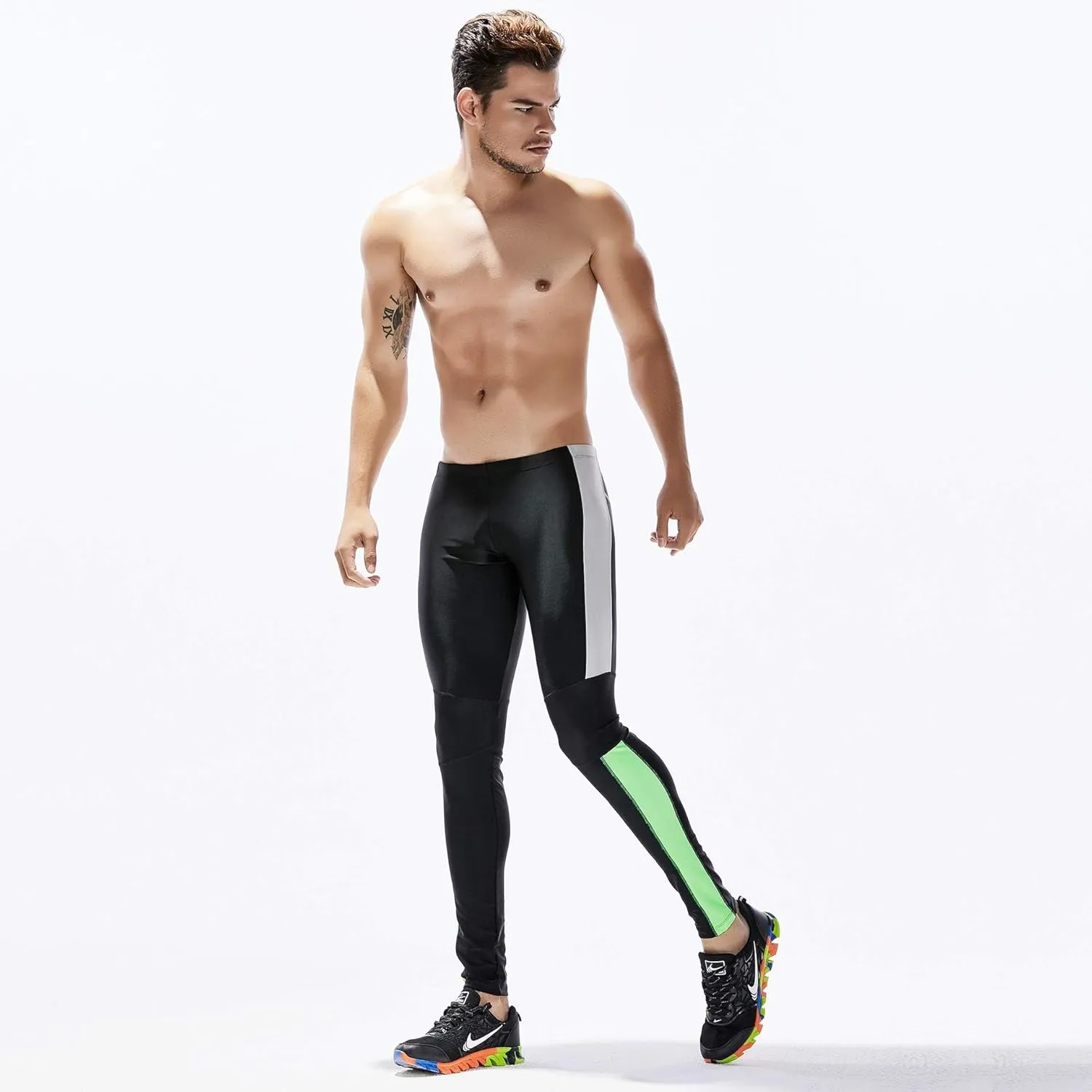 Men's CompressionLeggings Mens Sports Workout Running Tights Pants Cool Dry Active Yoga Leggings Pants