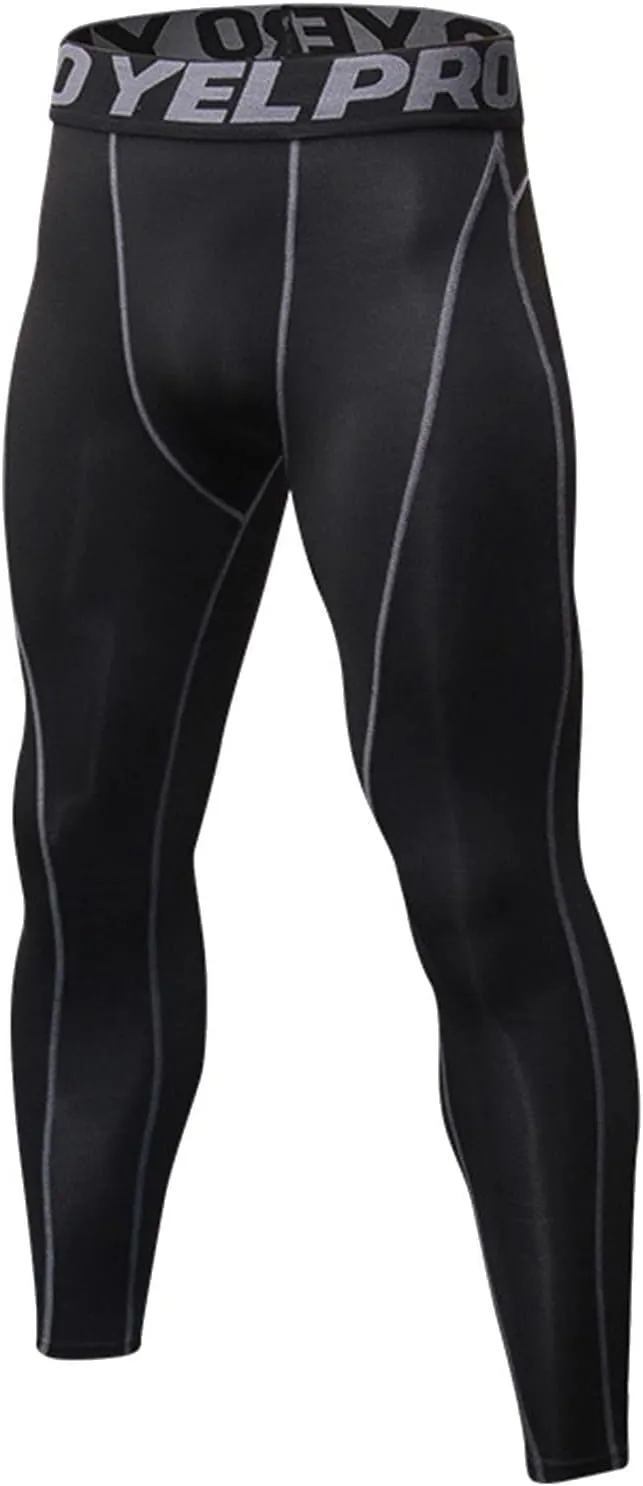 Mens Leggings Cold Weather Novelty Compression Pants for Men Gym Tight Mens 3 Pack Workout Compression Pants Running Tighta Tights Leggings with Pockets