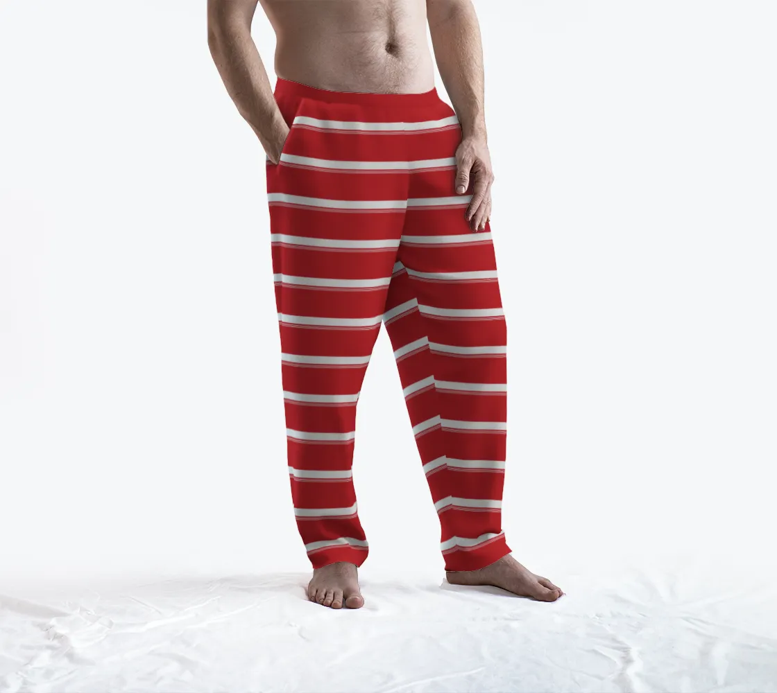 Rose Red Striped Lounge Pants
