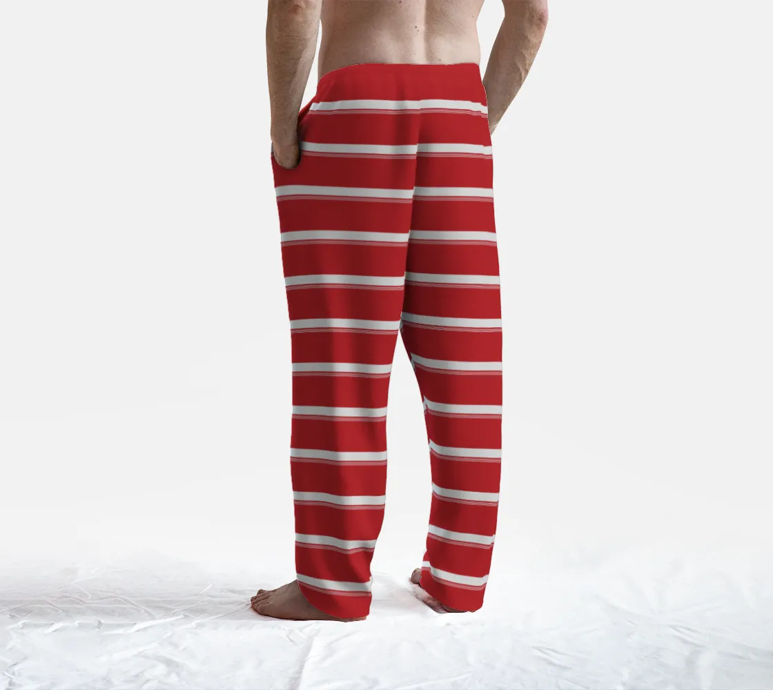 Rose Red Striped Lounge Pants