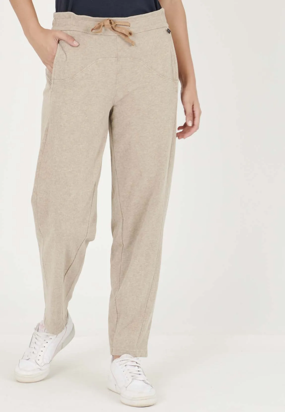 Seam Detail Track Pant - Latte