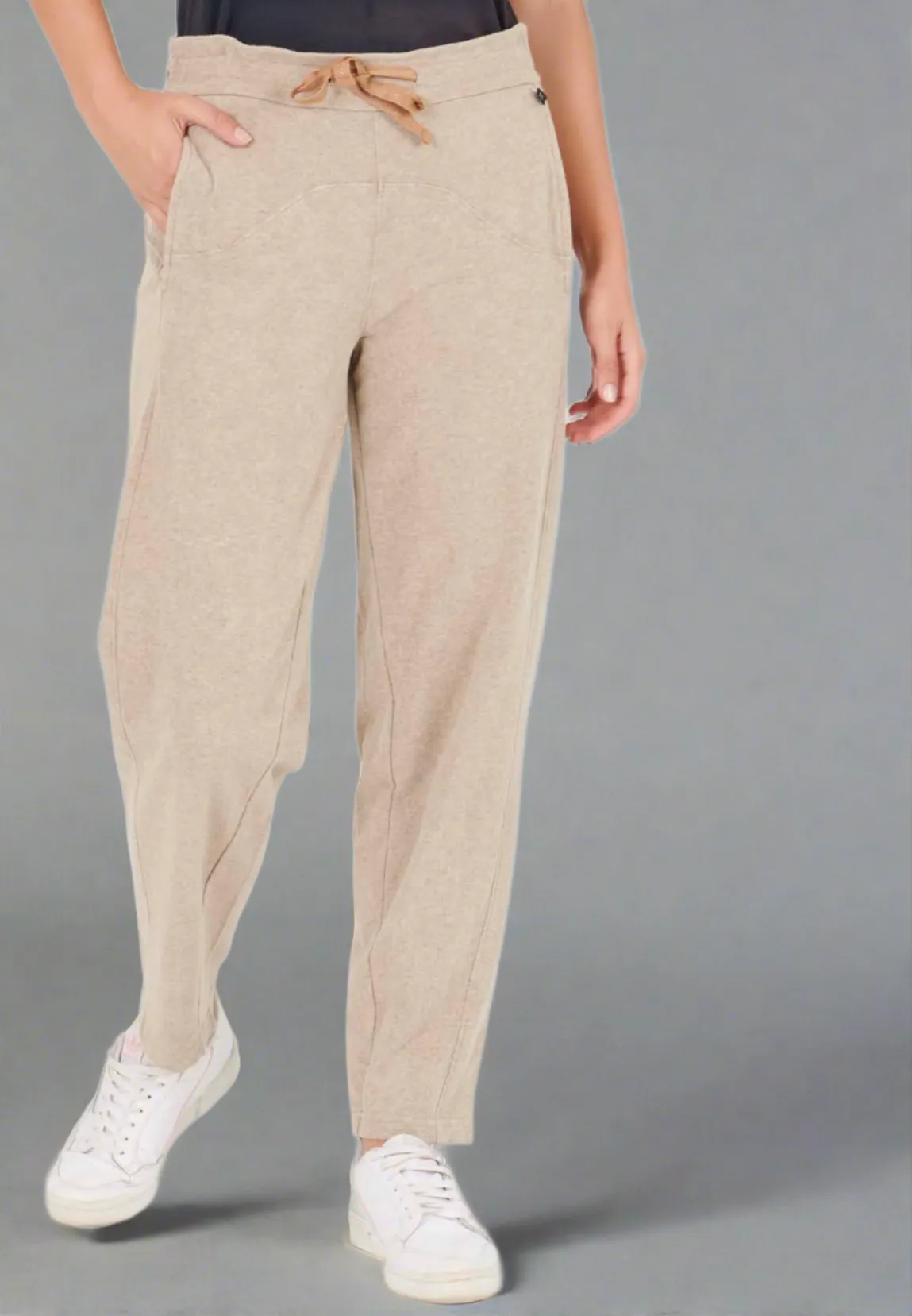 Seam Detail Track Pant - Latte