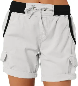 Womens Shorts Baggy High Waisted Summer Shorts with Pockets Lightweight Flowy Cotton Clothes