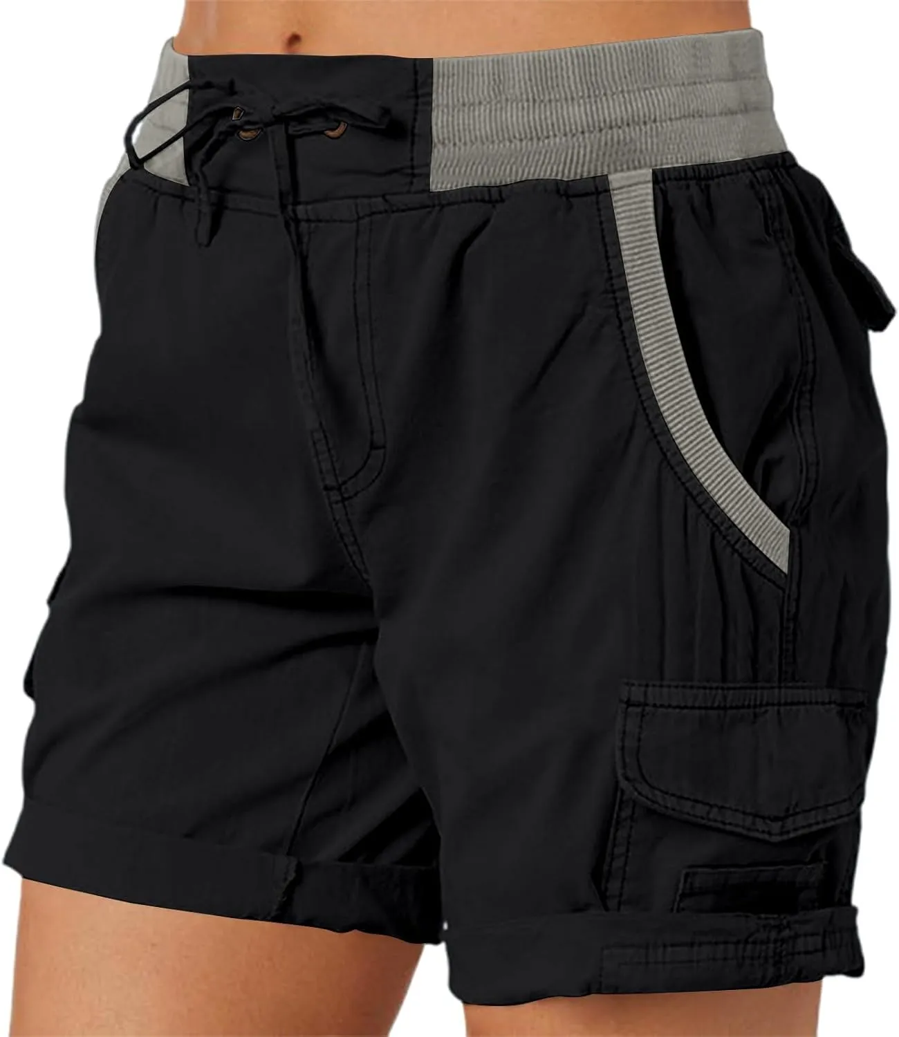 Womens Shorts Baggy High Waisted Summer Shorts with Pockets Lightweight Flowy Cotton Clothes