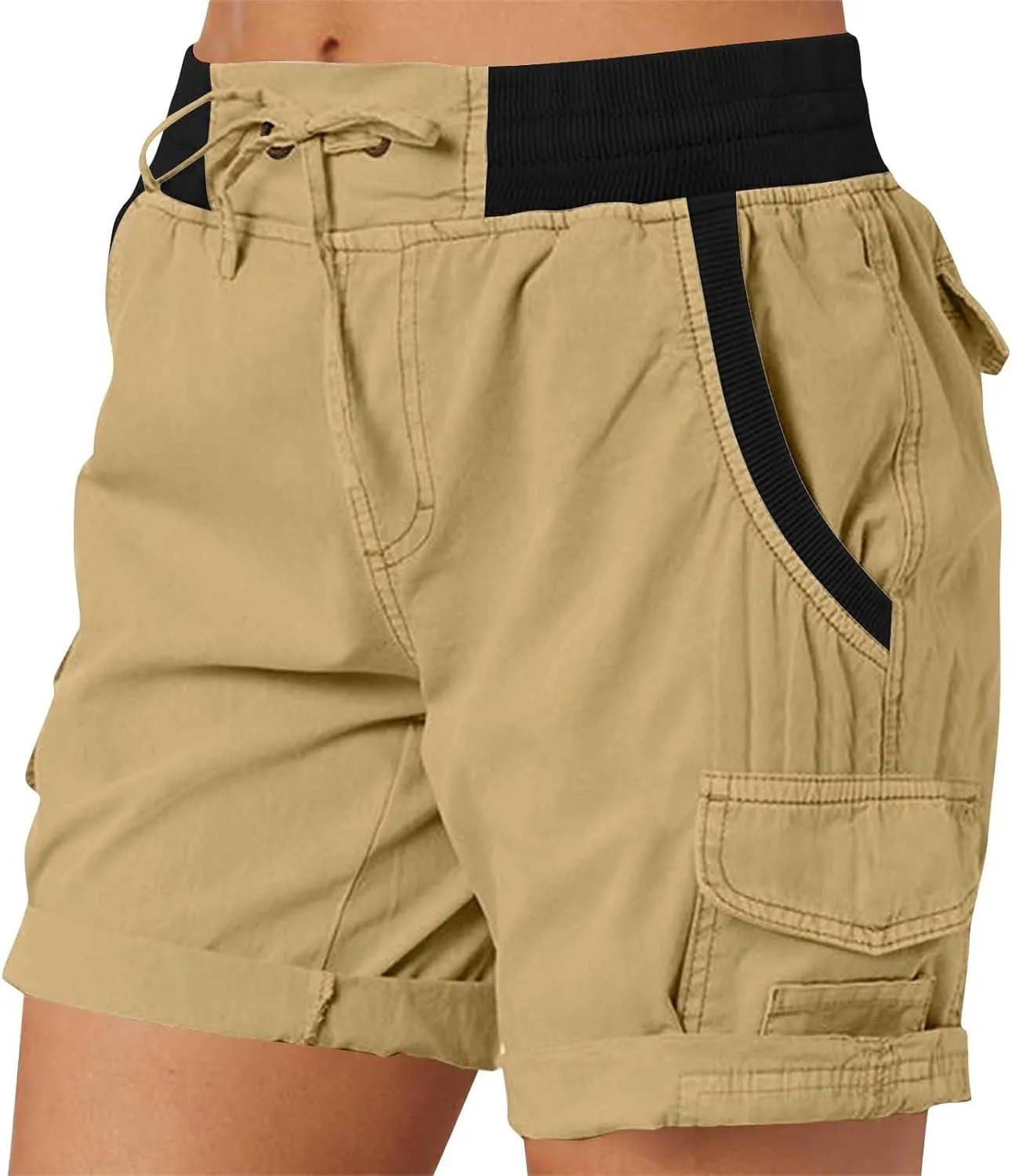 Womens Shorts Baggy High Waisted Summer Shorts with Pockets Lightweight Flowy Cotton Clothes