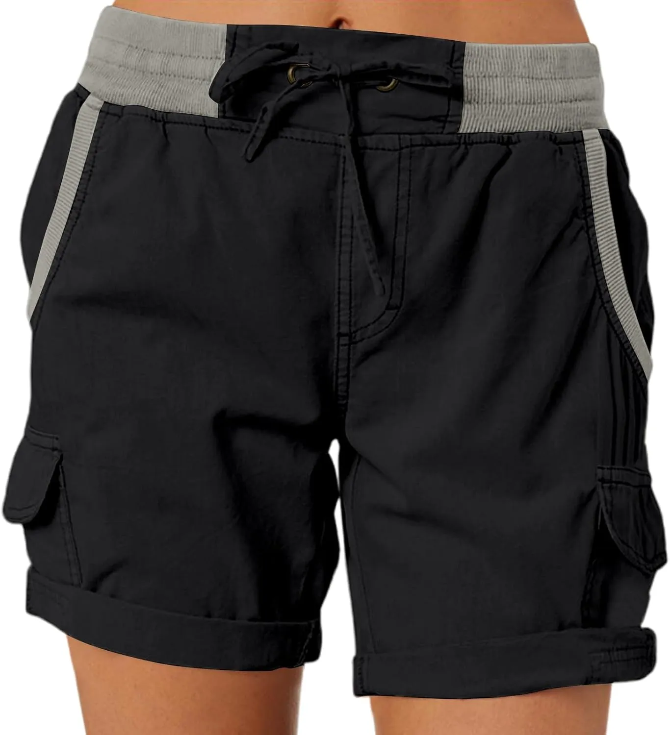 Womens Shorts Baggy High Waisted Summer Shorts with Pockets Lightweight Flowy Cotton Clothes