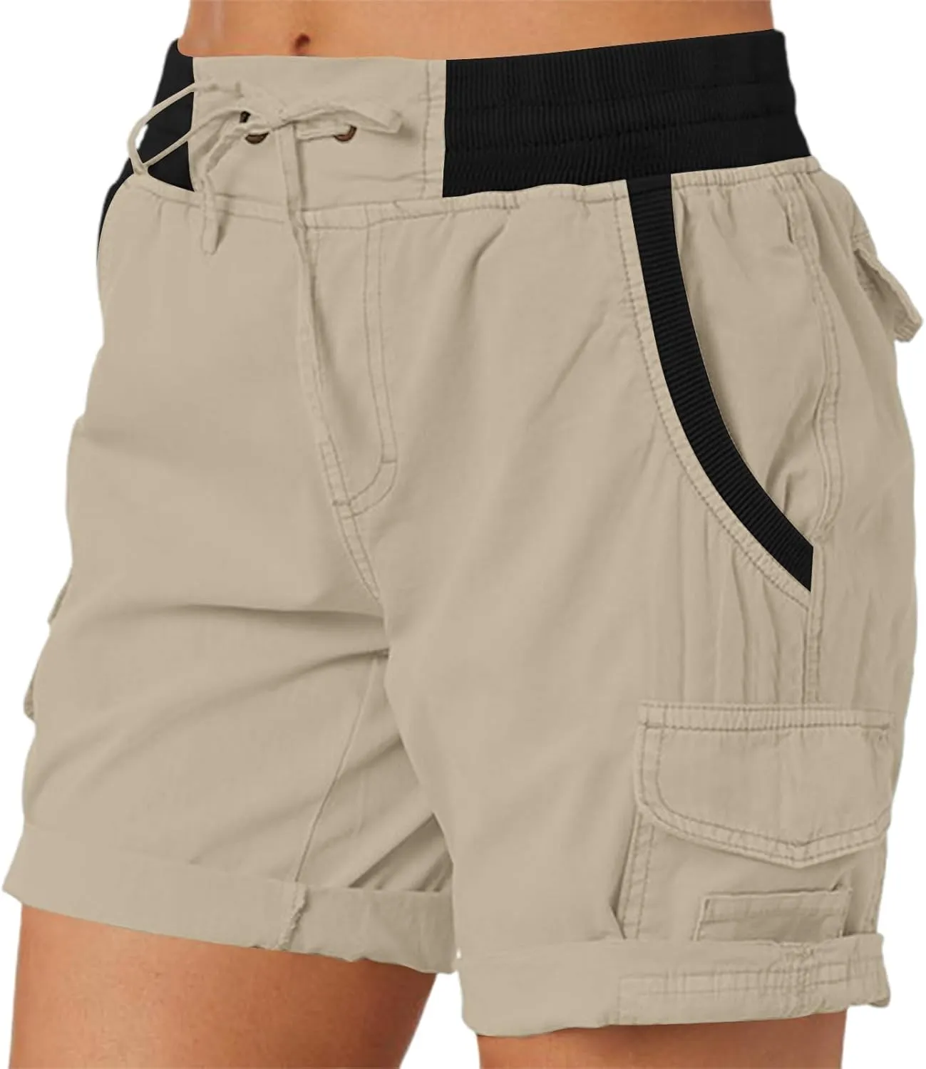 Womens Shorts Baggy High Waisted Summer Shorts with Pockets Lightweight Flowy Cotton Clothes