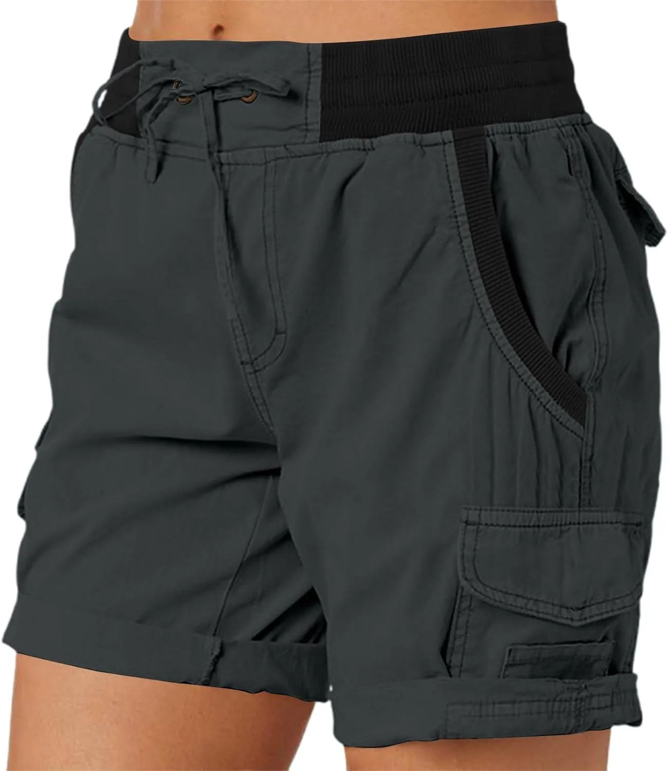Womens Shorts Baggy High Waisted Summer Shorts with Pockets Lightweight Flowy Cotton Clothes