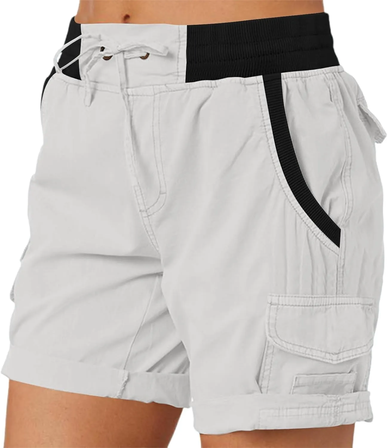 Womens Shorts Baggy High Waisted Summer Shorts with Pockets Lightweight Flowy Cotton Clothes