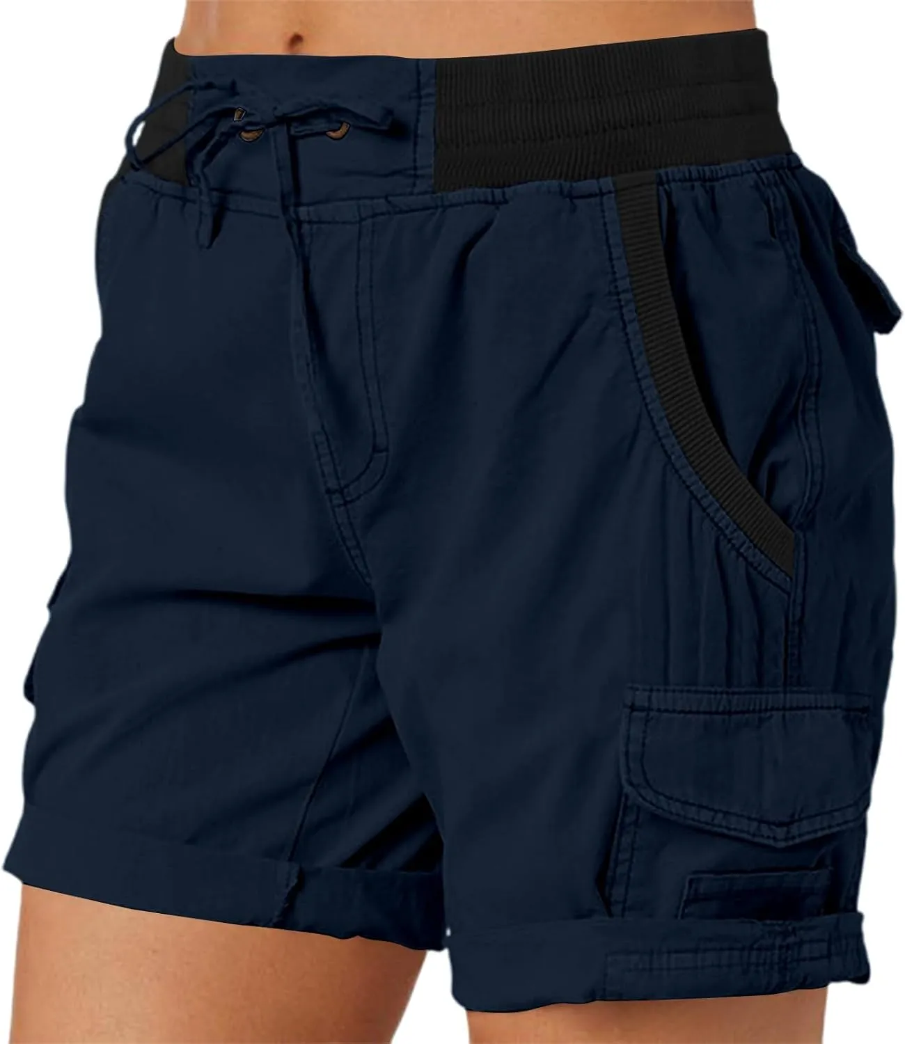 Womens Shorts Baggy High Waisted Summer Shorts with Pockets Lightweight Flowy Cotton Clothes